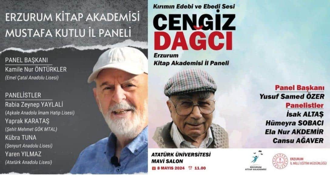 Erzurum Kitap Akademisi'nin Mustafa Kutlu ve Cengiz Dağcı İl Paneli gerçekleştirildi